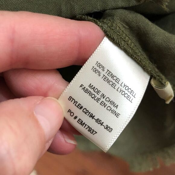 CLOTH & STONE Fray Hem BD Shirt Burnt Olive S - Picture 10 of 10